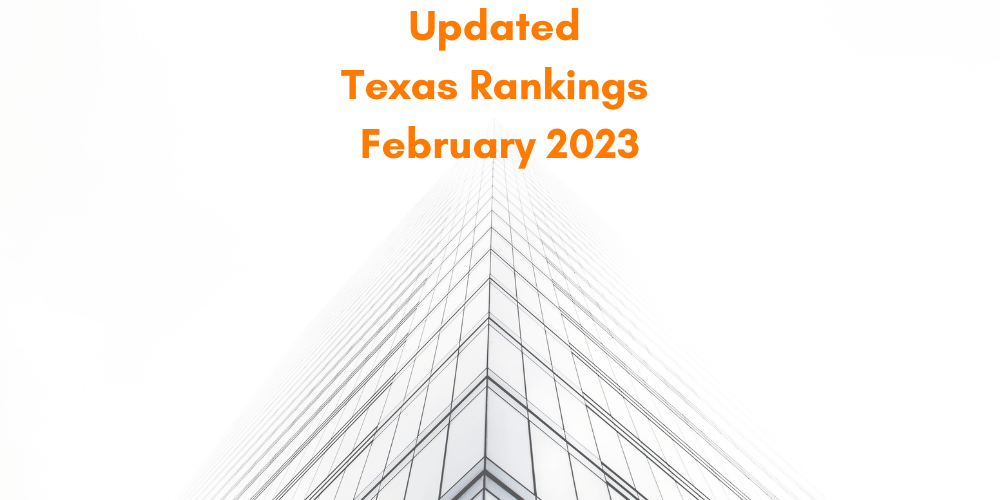 Texas Rankings Update – February 2023